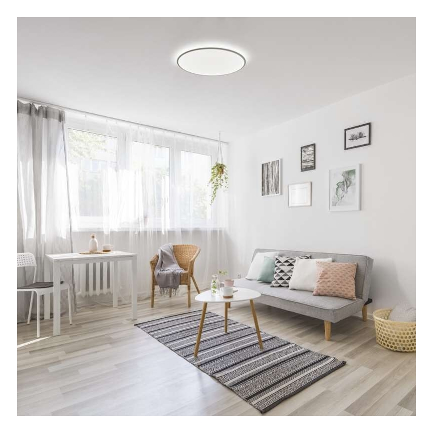 Стельовий LED світильник з регулюванням яскравості LED/24W/230V + дистанційне керування круглий