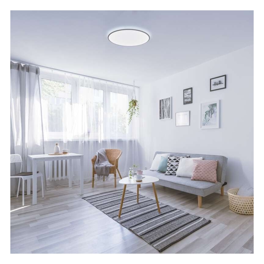 Стельовий LED світильник з регулюванням яскравості LED/24W/230V + дистанційне керування круглий