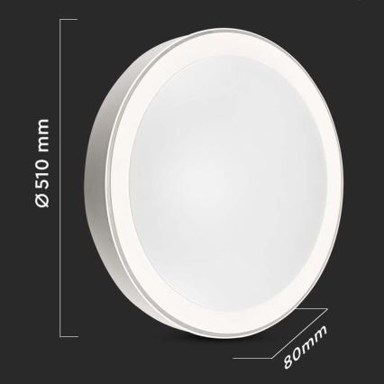 Стельовий LED світильник з регулюванням яскравості LED/40W/230V 3000K/4000K/6500K + ДК