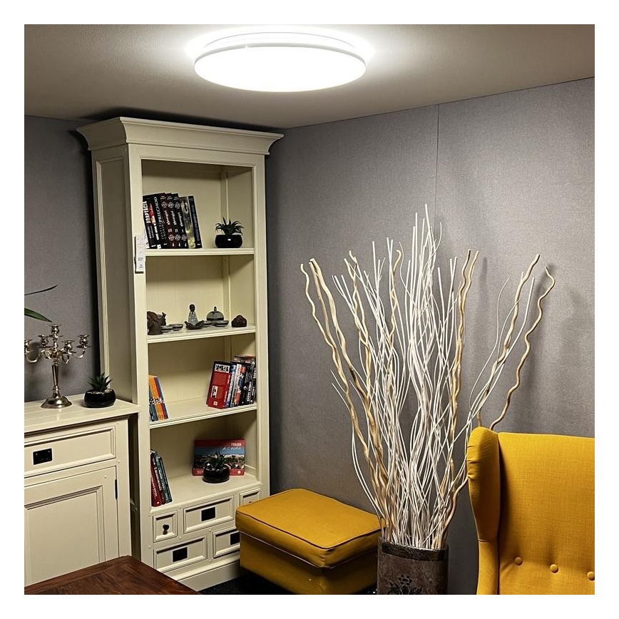 Стельовий LED світильник з регулюванням яскравості LED/48W/230V 2700-6500K Wi-Fi Tuya + дистанційне керування