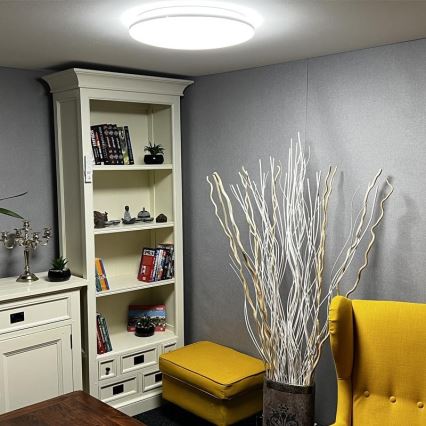 Стельовий LED світильник з регулюванням яскравості LED/48W/230V 2700-6500K Wi-Fi Tuya + дистанційне керування