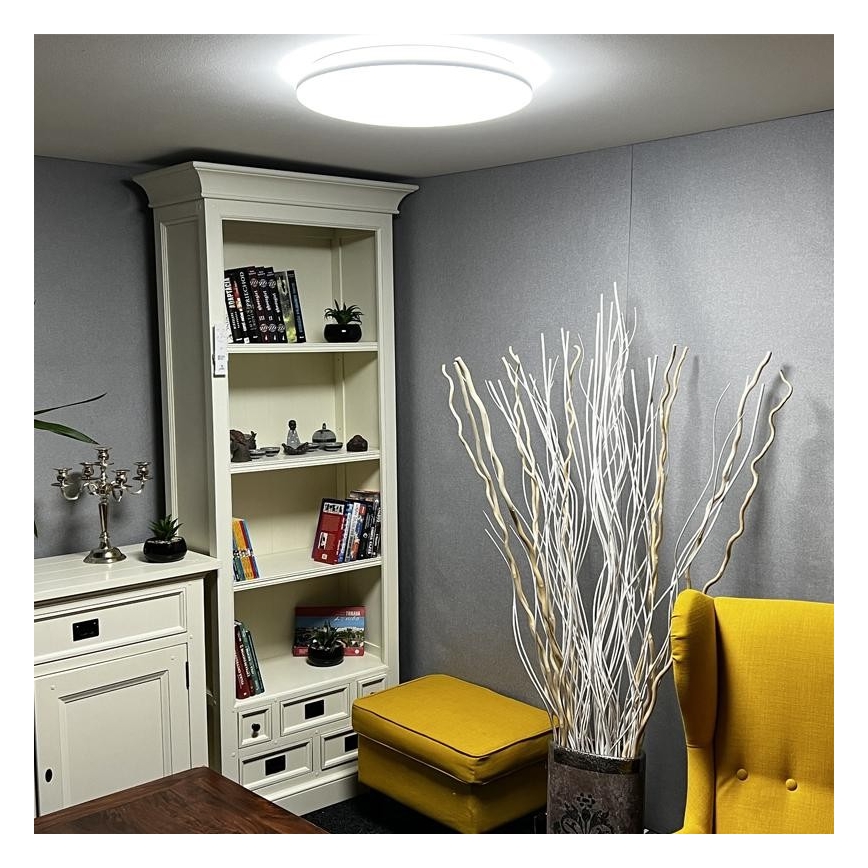 Стельовий LED світильник з регулюванням яскравості LED/48W/230V 2700-6500K Wi-Fi Tuya + дистанційне керування