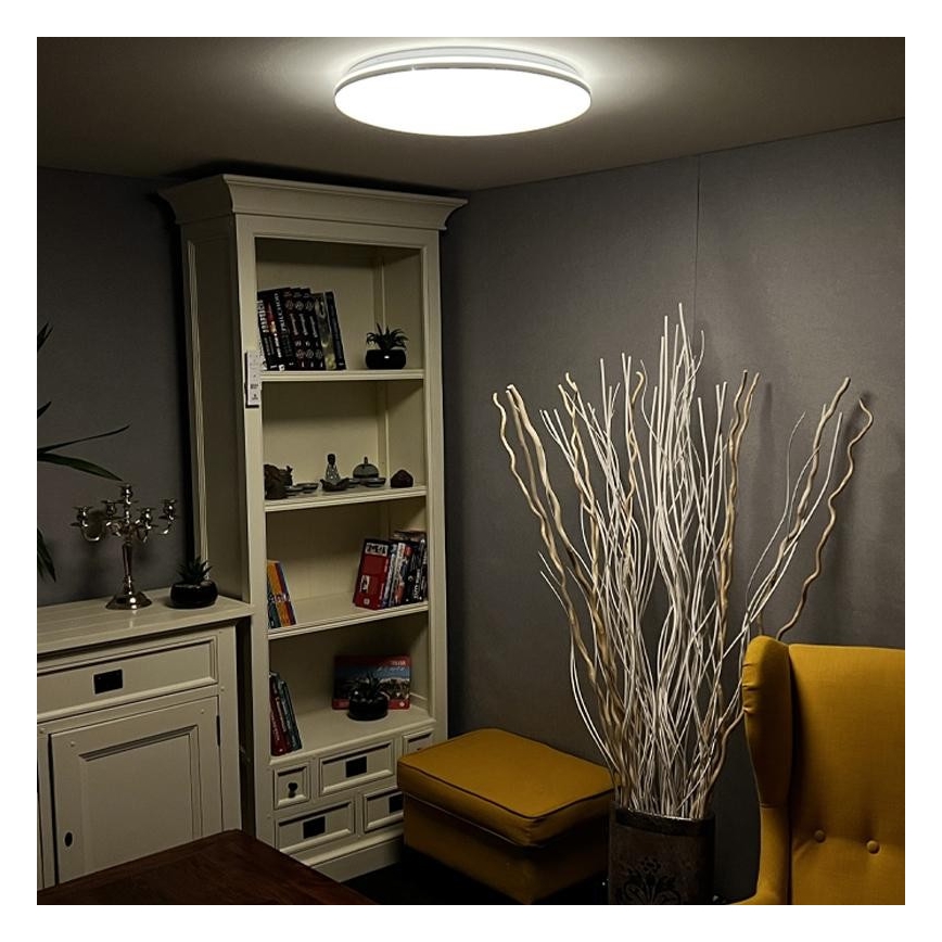Стельовий LED світильник з регулюванням яскравості LED/48W/230V 2700-6500K Wi-Fi Tuya + дистанційне керування