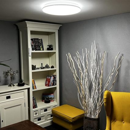 Стельовий LED світильник з регулюванням яскравості LED/48W/230V 2700-6500K Wi-Fi Tuya + дистанційне керування
