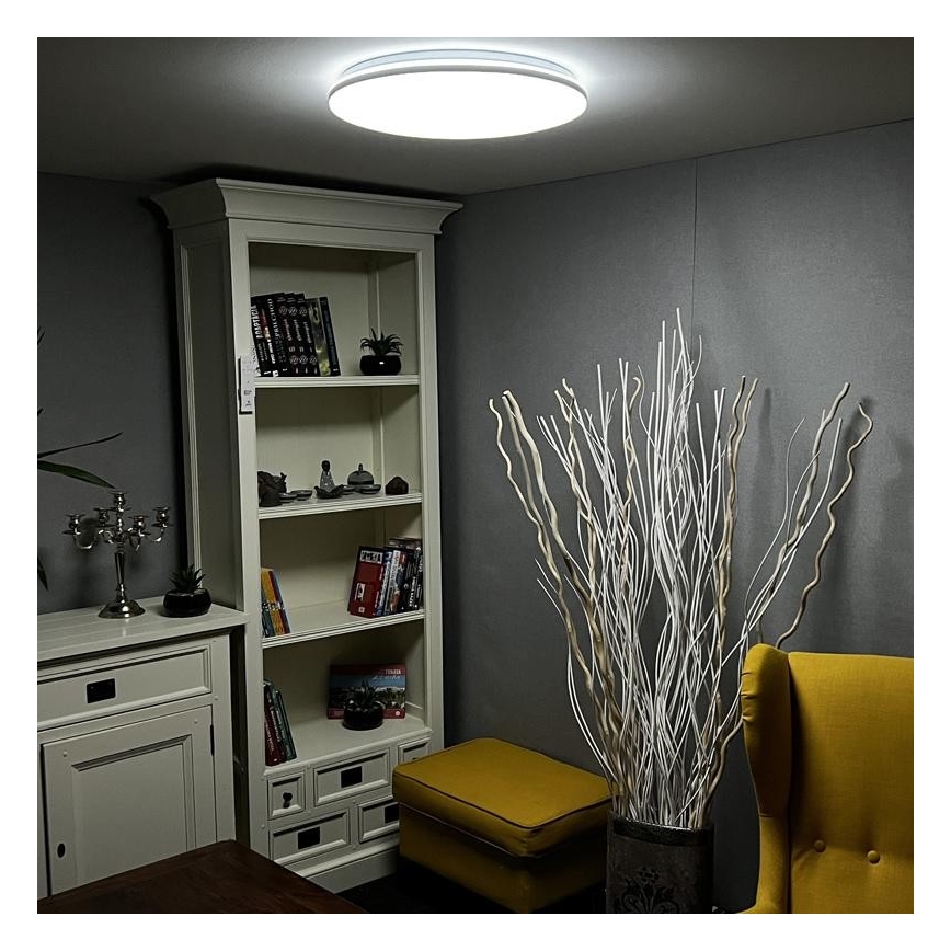 Стельовий LED світильник з регулюванням яскравості LED/48W/230V 2700-6500K Wi-Fi Tuya + дистанційне керування