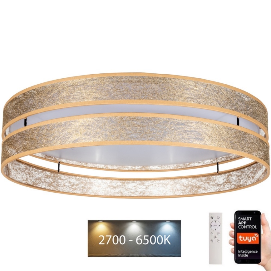 Стельовий LED світильник з регулюванням яскравості LIMA LED/36W/230V Wi-Fi Tuya + ДК золотий
