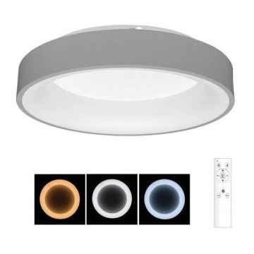 Стельовий LED світильник з регулюванням яскравості NEST LED/40W/230V 3000-6500K сірий + дистанційне керування