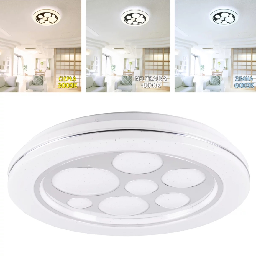Стельовий LED світильник з регулюванням яскравості PLANET LED/72W/230V діаметр 48 cм 3000-6500K + ДК
