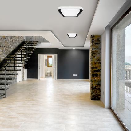 Стельовий LED світильник з регулюванням яскравості QUADRO LED/38W/230V 3000-6000K білий/чорний + дистанційне керування