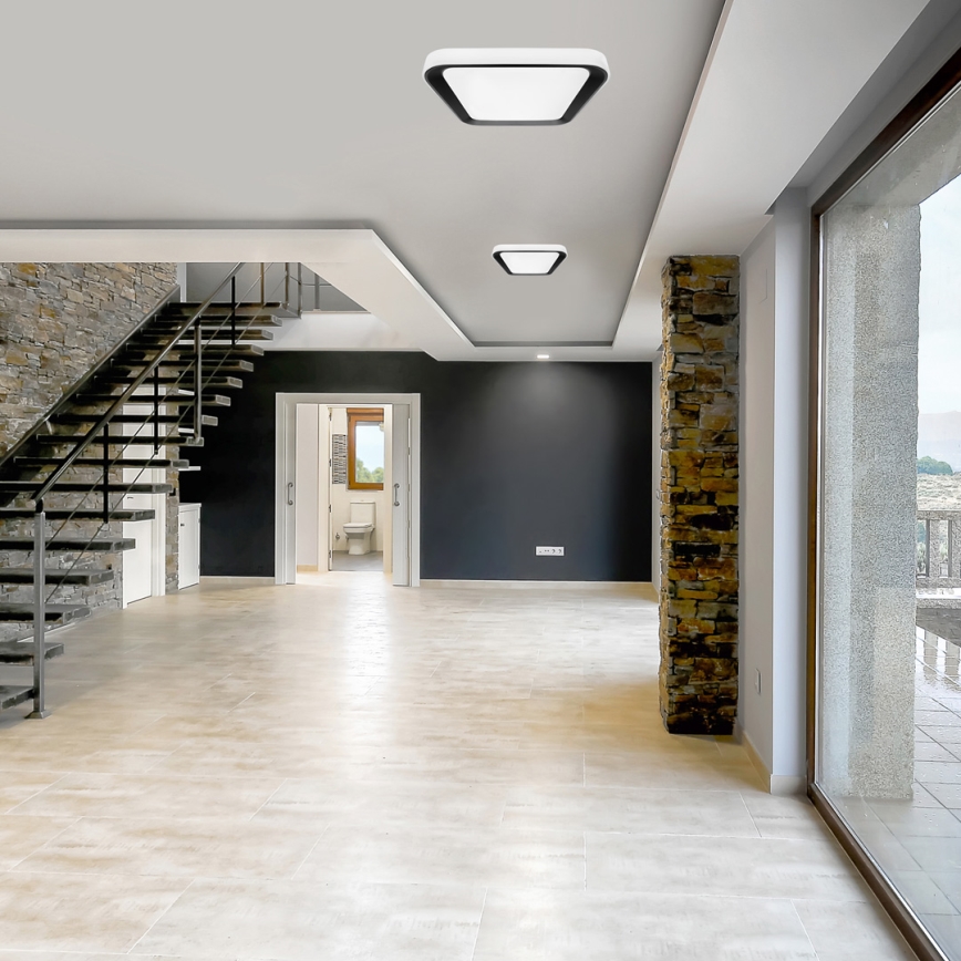 Стельовий LED світильник з регулюванням яскравості QUADRO LED/38W/230V 3000-6000K білий/чорний + дистанційне керування