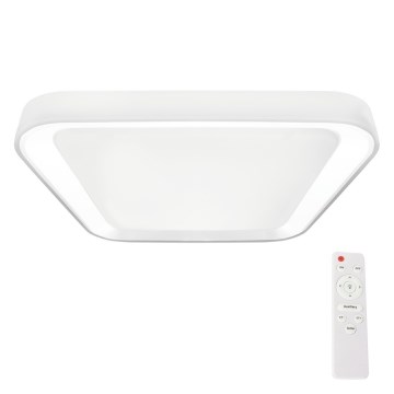 Стельовий LED світильник з регулюванням яскравості QUADRO LED/38W/230V 3000-6000K білий + дистанційне керування