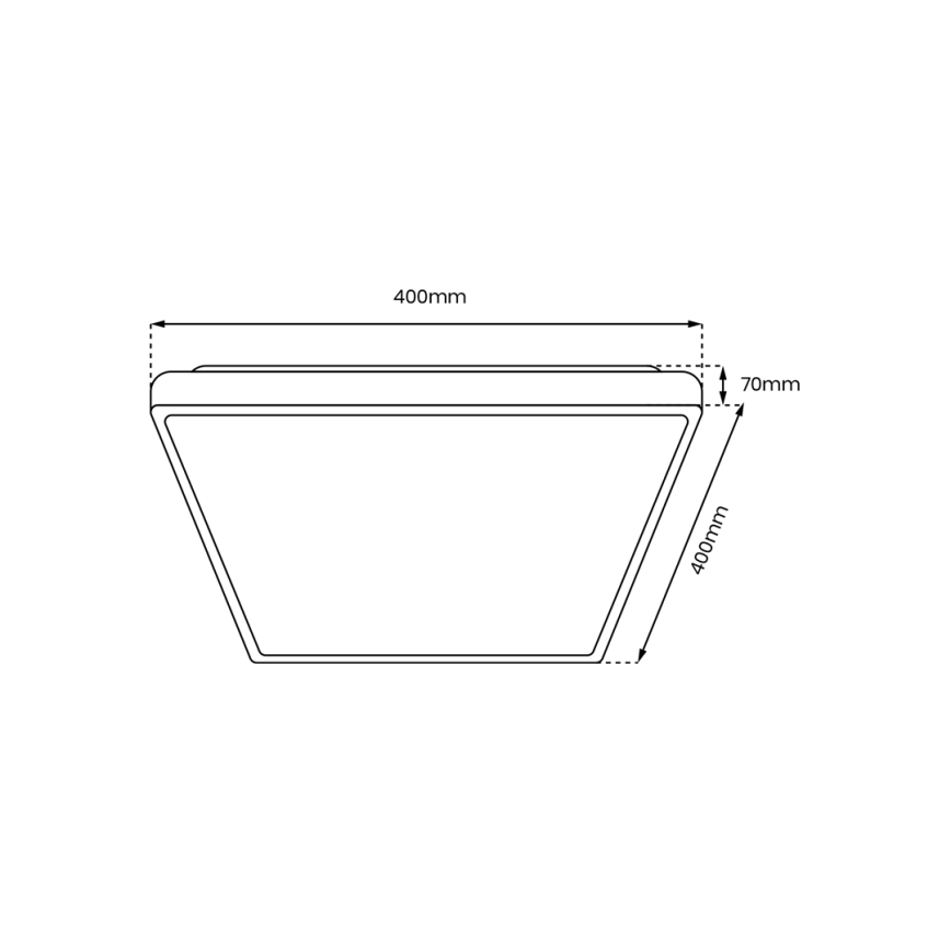 Стельовий LED світильник з регулюванням яскравості QUADRO LED/38W/230V 3000-6000K білий + дистанційне керування