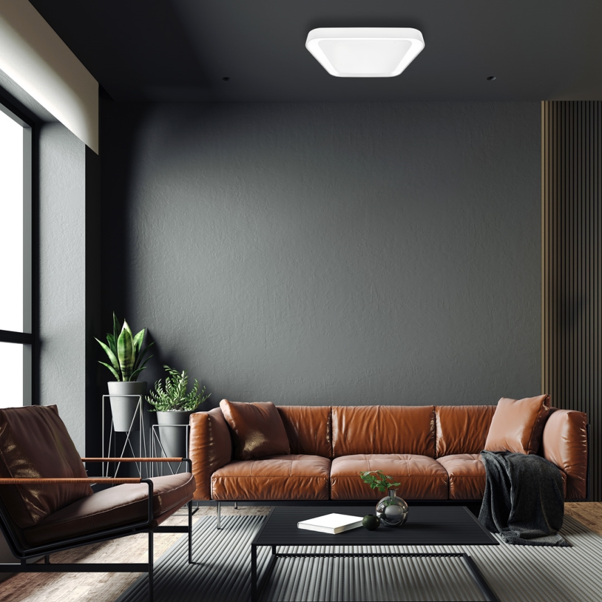 Стельовий LED світильник з регулюванням яскравості QUADRO LED/66W/230V 3000-6000K білий + дистанційне керування