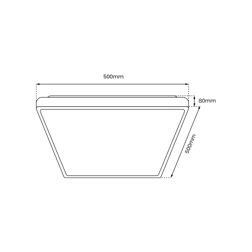 Стельовий LED світильник з регулюванням яскравості QUADRO LED/66W/230V 3000-6000K білий + дистанційне керування