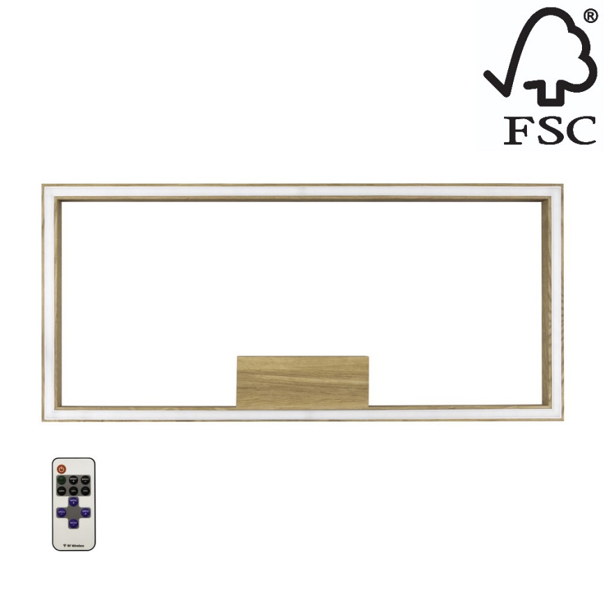 Стельовий LED світильник з регулюванням яскравості RAMME LED/34W/230V + ДК матовий дуб – сертифіковано FSC