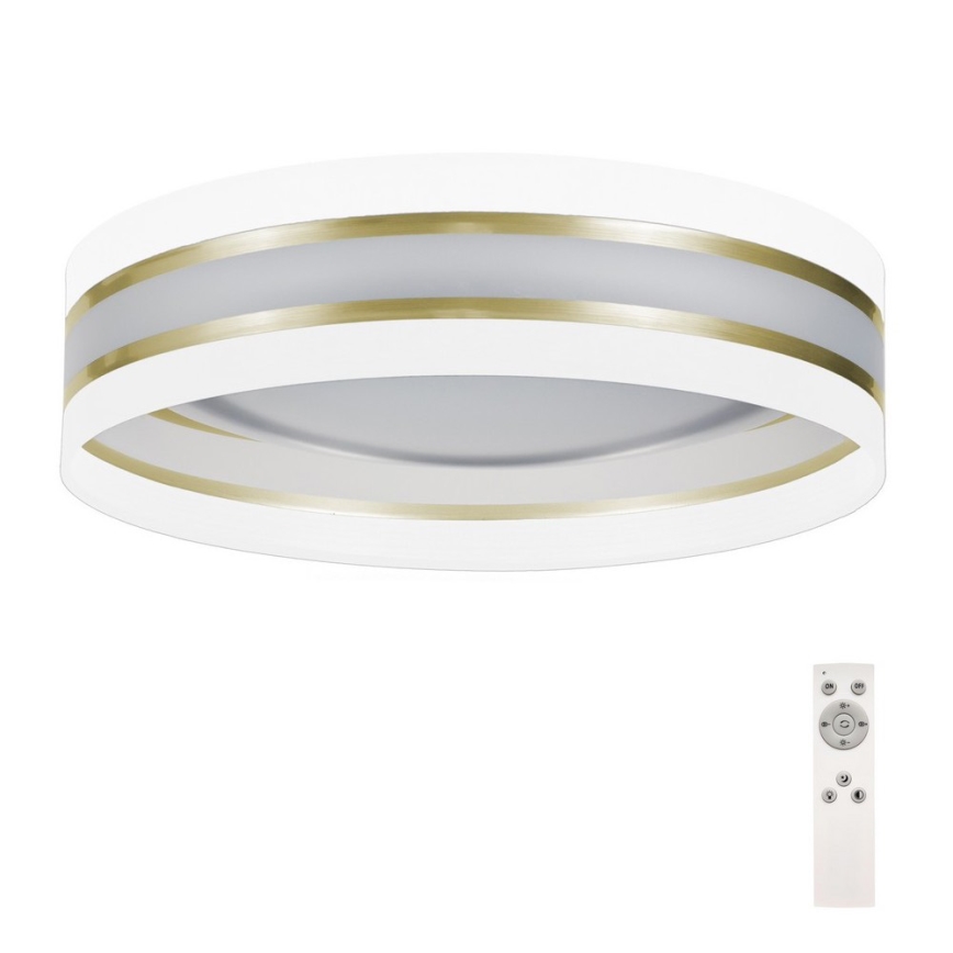 Стельовий LED світильник з регулюванням яскравості SMART CORAL GOLD LED/24W/230V білий/золотий + дистанційне керування