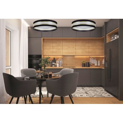 Стельовий LED світильник з регулюванням яскравості SMART CORAL GOLD LED/24W/230V чорний/золотий + дистанційне керування