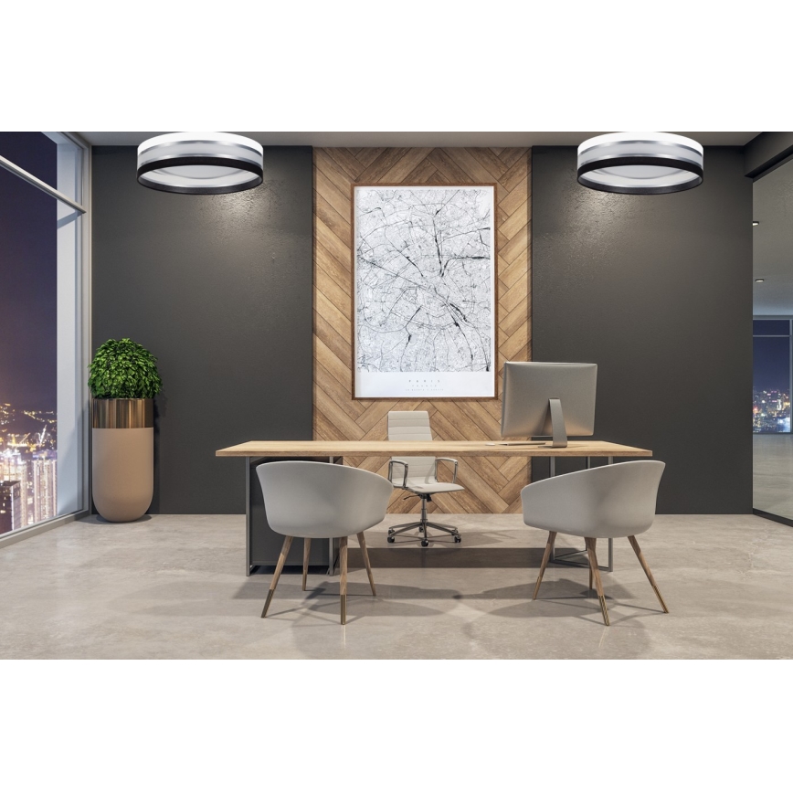 Стельовий LED світильник з регулюванням яскравості SMART CORAL LED/24W/230V чорний/білий + дистанційне керування