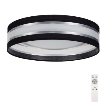 Стельовий LED світильник з регулюванням яскравості SMART CORAL LED/24W/230V чорний/срібний + дистанційне керування