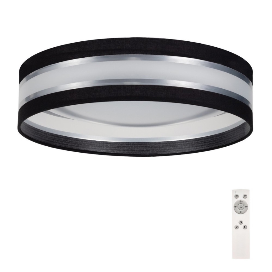 Стельовий LED світильник з регулюванням яскравості SMART CORAL LED/24W/230V чорний/срібний + дистанційне керування