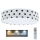 Стельовий LED світильник з регулюванням яскравості SMART GALAXY KIDS LED/24W/230V 3000-6500K горошок білий/чорний + дистанційне керування