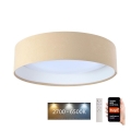 Стельовий LED світильник з регулюванням яскравості SMART GALAXY LED/24W/230V ⌀ 45 см 2700-6500K Wi-Fi Tuya бежевий/білий + дистанційне керування