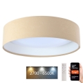 Стельовий LED світильник з регулюванням яскравості SMART GALAXY LED/36W/230V ⌀ 55 см 2700-6500K Wi-Fi Tuya бежевий/білий + дистанційне керування