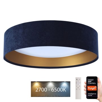 Стельовий LED світильник з регулюванням яскравості SMART GALAXY LED/36W/230V ⌀ 55 см 2700-6500K Wi-Fi Tuya синій/золотий + дистанційне керування