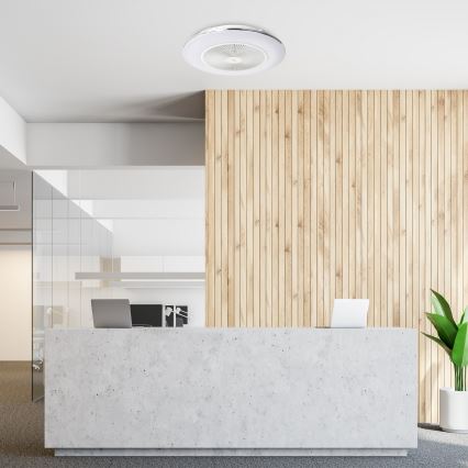 Стельовий LED світильник з регулюванням яскравості та вентилятором ARIA LED/38W/230V 3000-6000K білий + дистанційне керування