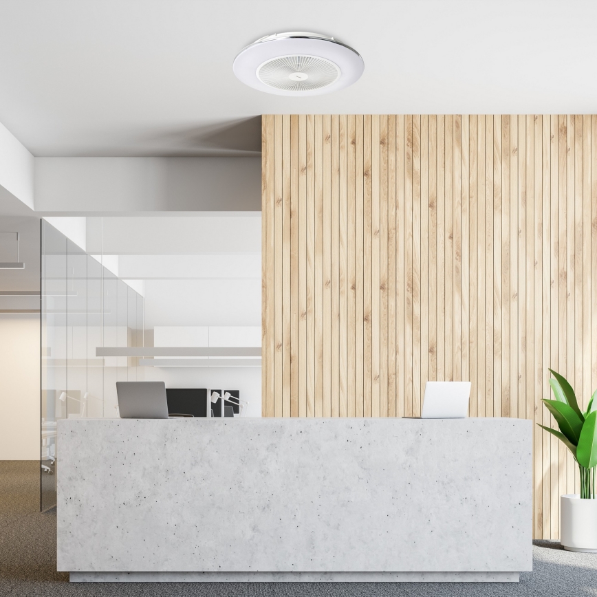 Стельовий LED світильник з регулюванням яскравості та вентилятором ARIA LED/38W/230V 3000-6000K білий + дистанційне керування