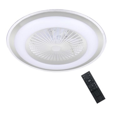 Стельовий LED світильник з регулюванням яскравості та вентилятором ZONDA LED/48W/230V 3000-6000K сріблястий + дистанційне керування