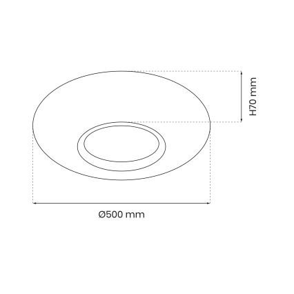 Стельовий LED світильник з регулюванням яскравості TOKYO LED/48W/230V 3000-6000K + дистанційне керування