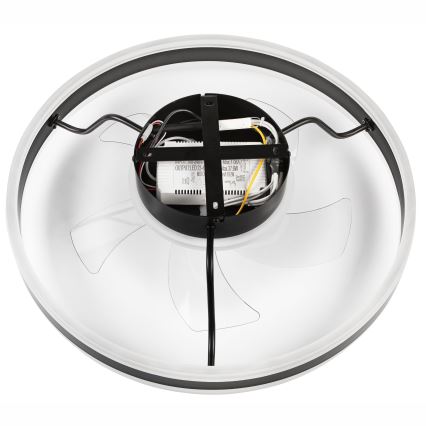LED Стельовий світильник з вентилятором та регулюванням яскравості APOLLO LED/38W/230V чорний + пульт дистанційного керування
