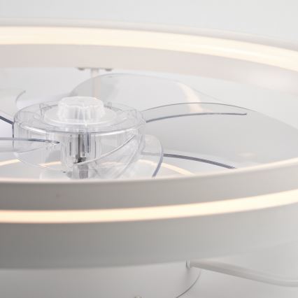 Стельовий LED світильник з вентилятором та регулюванням яскравості FARGO LED/37W/230V білий + пульт дистанційного керування