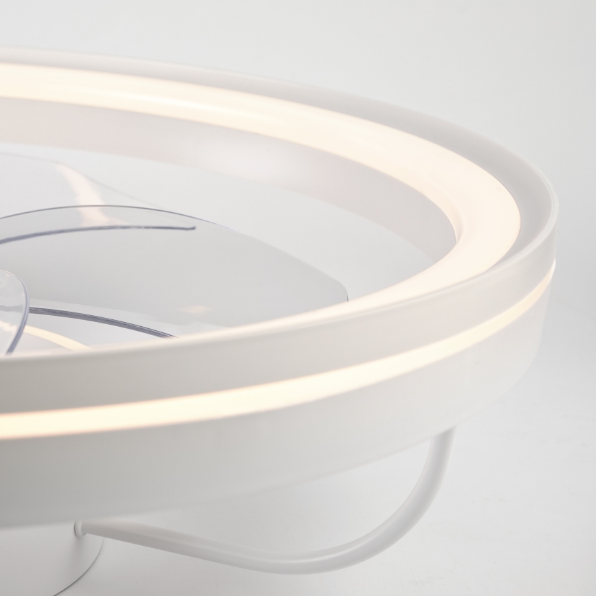 Стельовий LED світильник з вентилятором та регулюванням яскравості FARGO LED/37W/230V білий + пульт дистанційного керування