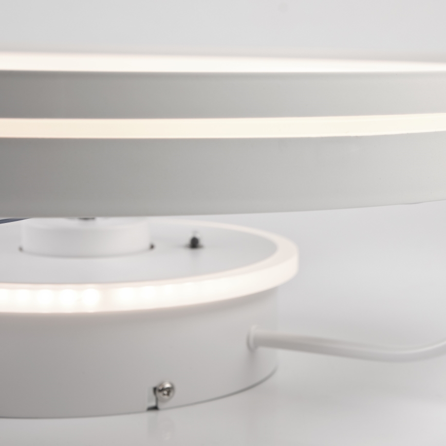 Стельовий LED світильник з вентилятором та регулюванням яскравості FARGO LED/37W/230V білий + пульт дистанційного керування