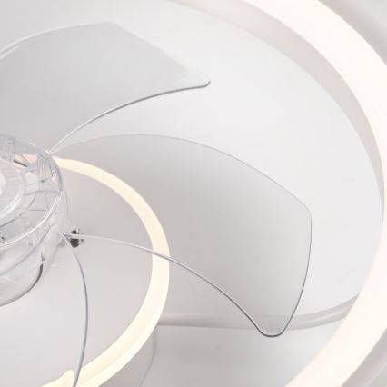 Стельовий LED світильник з вентилятором та регулюванням яскравості FARGO LED/37W/230V білий + пульт дистанційного керування