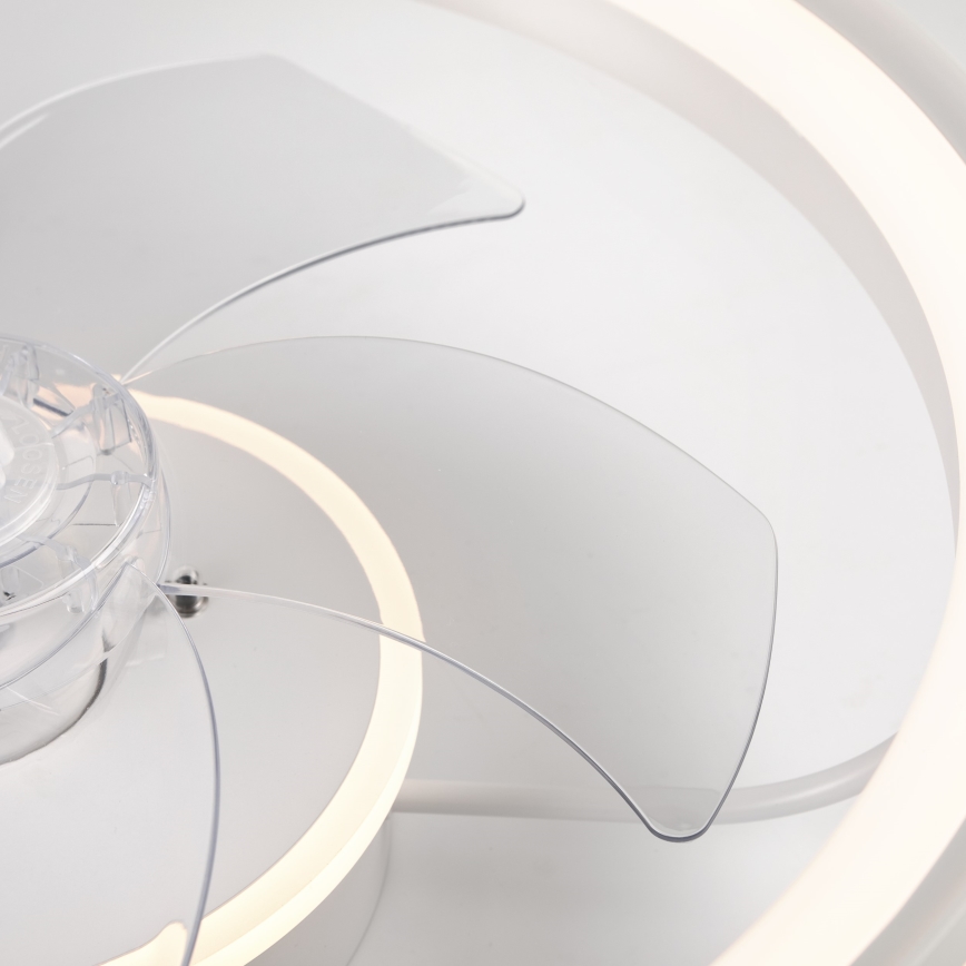 Стельовий LED світильник з вентилятором та регулюванням яскравості FARGO LED/37W/230V білий + пульт дистанційного керування