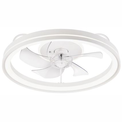 Стельовий LED світильник з вентилятором та регулюванням яскравості FARGO LED/37W/230V білий + пульт дистанційного керування
