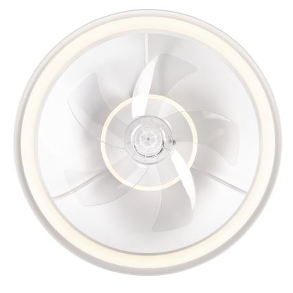 Стельовий LED світильник з вентилятором та регулюванням яскравості FARGO LED/37W/230V білий + пульт дистанційного керування