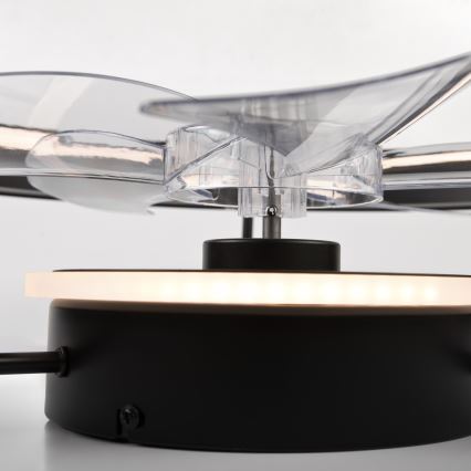 LED Стельовий світильник з вентилятором та регулюванням яскравості FARGO LED/37W/230V чорний + пульт дистанційного керування
