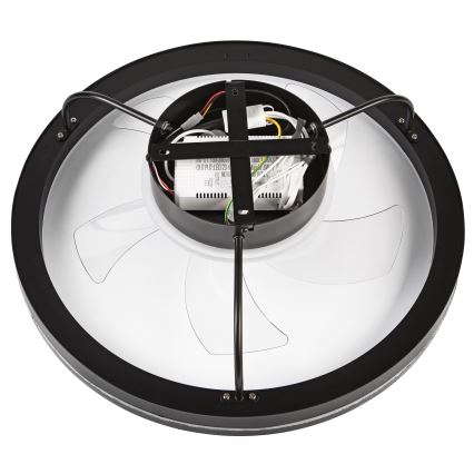 LED Стельовий світильник з вентилятором та регулюванням яскравості FARGO LED/37W/230V чорний + пульт дистанційного керування