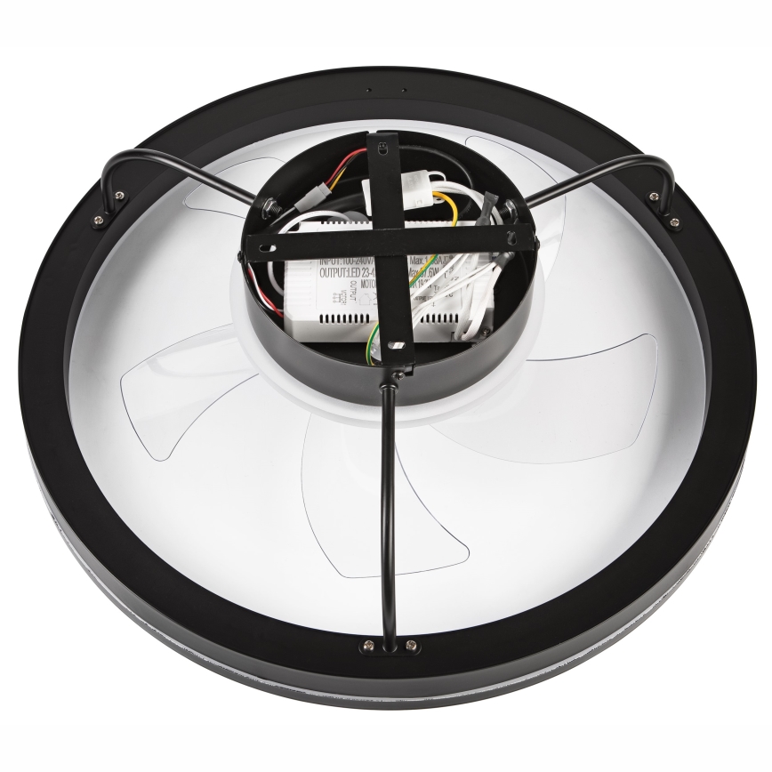 LED Стельовий світильник з вентилятором та регулюванням яскравості FARGO LED/37W/230V чорний + пульт дистанційного керування