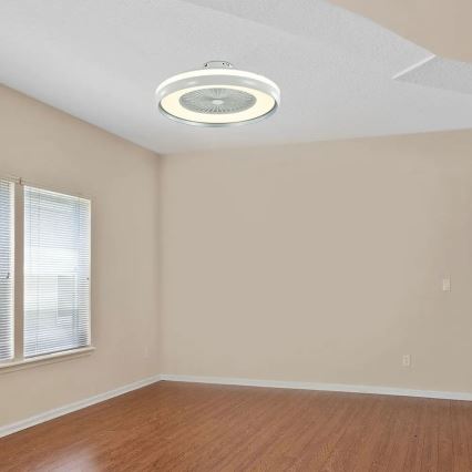 Стельовий LED світильник з вентилятором LED/45W/230V 3000/4000/6500K сірий + пульт дистанційного керування