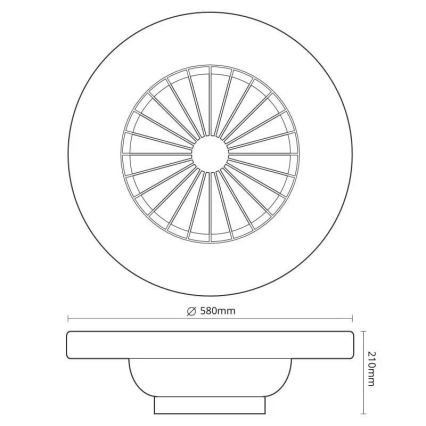 Стельовий LED світильник з вентилятором та регулюванням яскравості OPAL LED/72W/230V 3000-6500K + пульт дистанційного керування