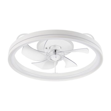Стельовий LED світильник з вентилятором та регулюванням яскравості FARGO LED/37W/230V білий + пульт дистанційного керування