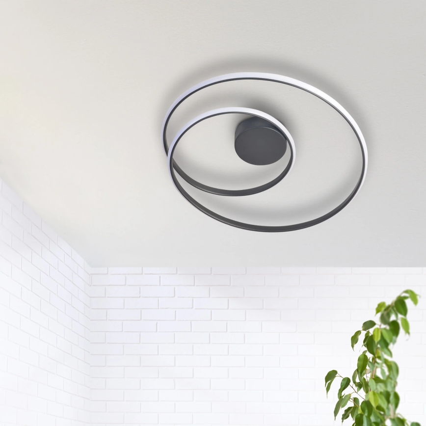 Стельовий LED світильник ZEFIRA LED/40W/230V 4000K діаметр 50 см антрацит