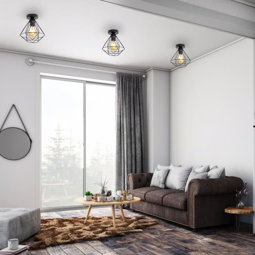 Стельовий світильник 1xE27/40W/230V чорний