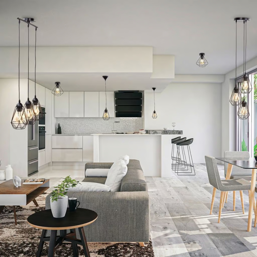 Стельовий світильник 1xE27/40W/230V чорний