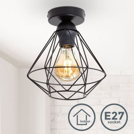 Стельовий світильник 1xE27/40W/230V чорний